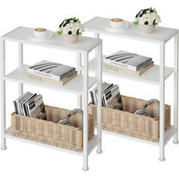 BEISTELLTISCH 2er Set Weiß 18 cm - Weiß, Metall (18/43/56.5cm)