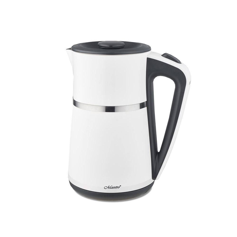 WASSERKOCHER ELEKTRISCH Weiß 15.5/15.5/23 cm MR030WHITE - Weiß, Metall (15.5/23/15.5cm) - Maestro 