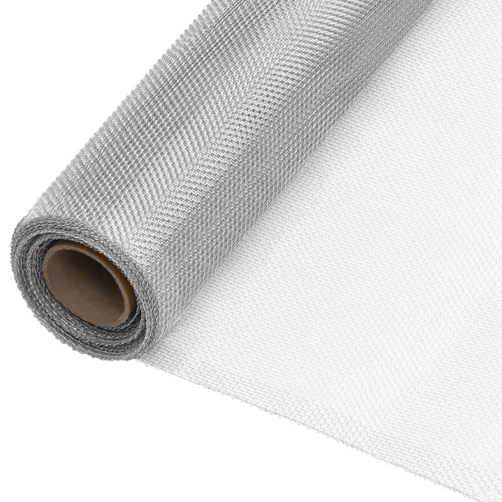 vidaXL Fliegengitter Silber 2000x112 cm