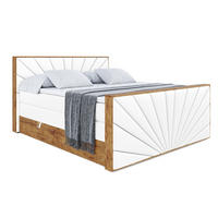 BOXSPRINGBETT mit Matratze H3|H4 und Lattenrost - LOLLI6-Z KING-160x200 - Weiß Kunstleder - Weiß, Holzwerkstoff (160/200cm) - ALTDECOR