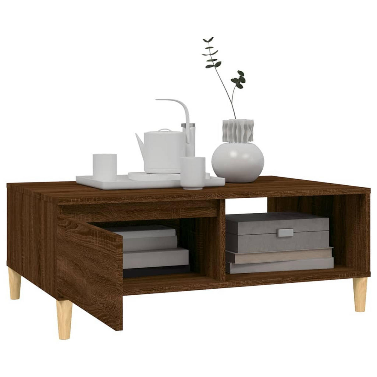 COUCHTISCH Braun Eichen-Optik 90x60x35 cm Holzwerkstoff - Braun, Holzwerkstoff (90/60/35cm) - furnicato