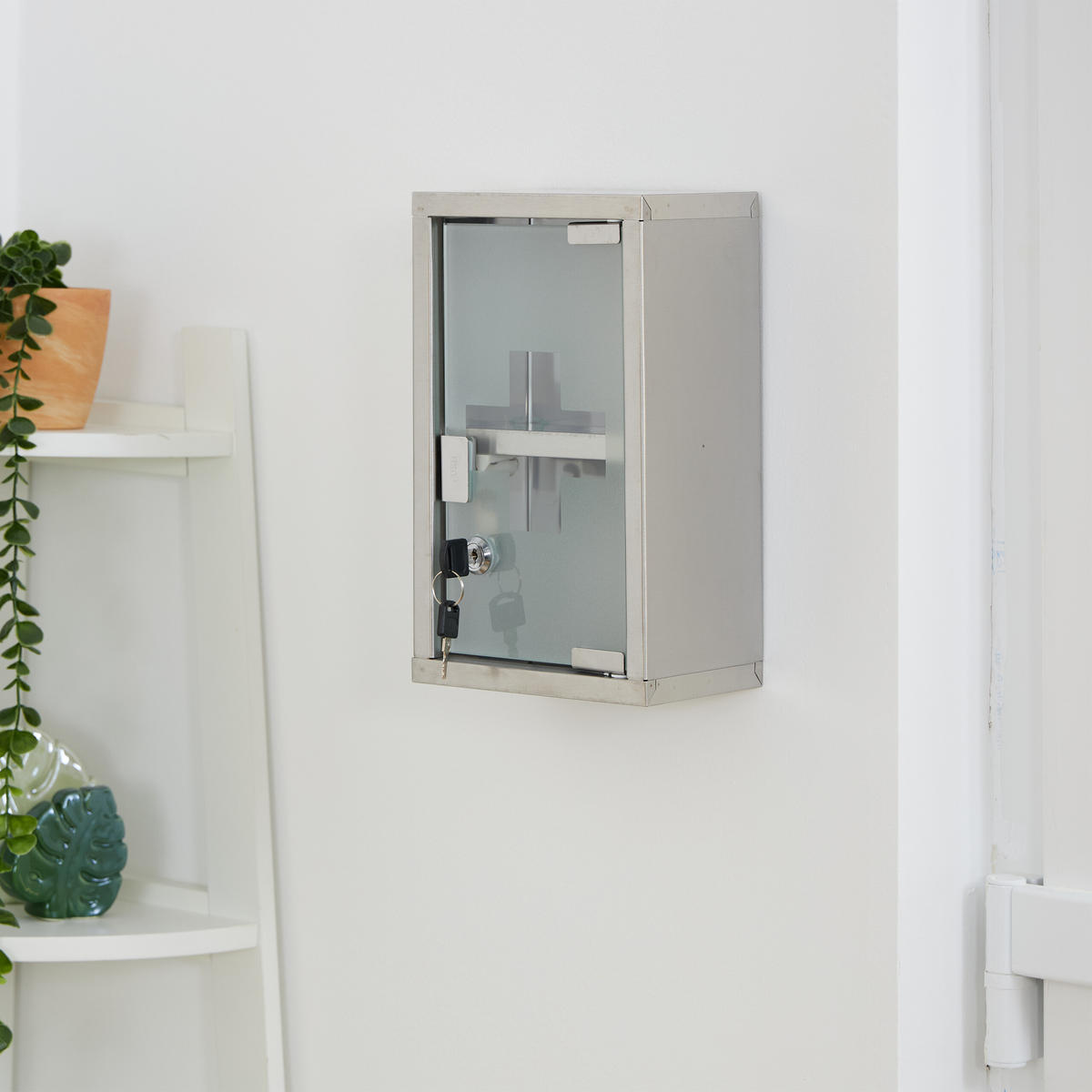 MEDIZINSCHRANK - Multicolor, Glas/Metall (18/30/12cm) - Relaxdays