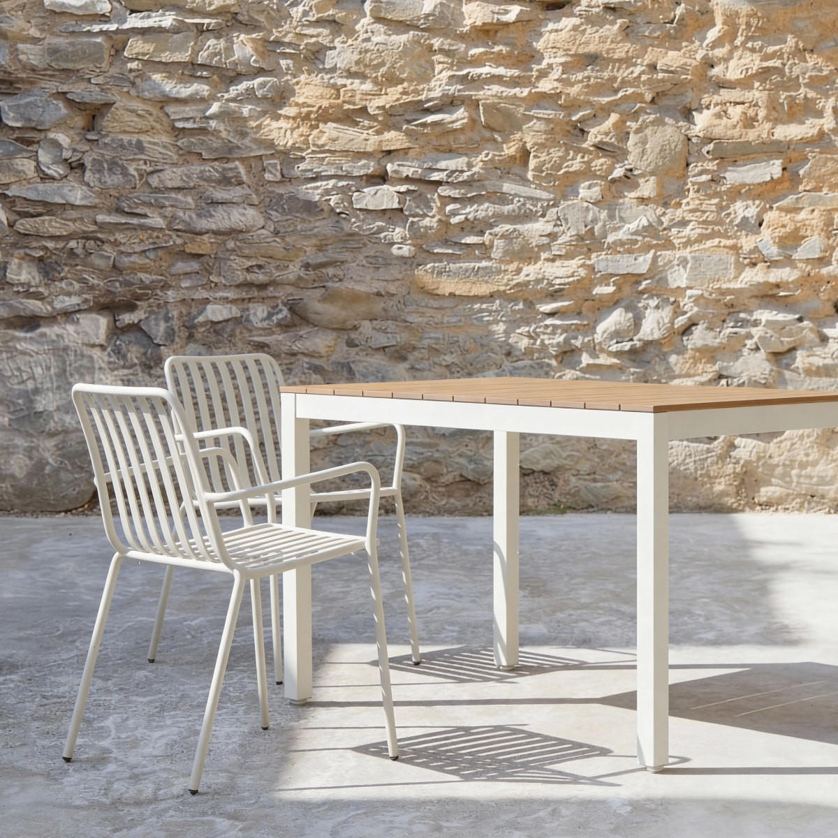 GARTENTISCH Naïs Braun aus Akazie - Braun, Holz (80/125/75cm) - Tikamoon