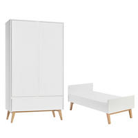 SOBA ZA BEBE 2-dijelni Bijelo i drvo - bijela, drvni materijal (144/89/76cm) - Petits-meubles