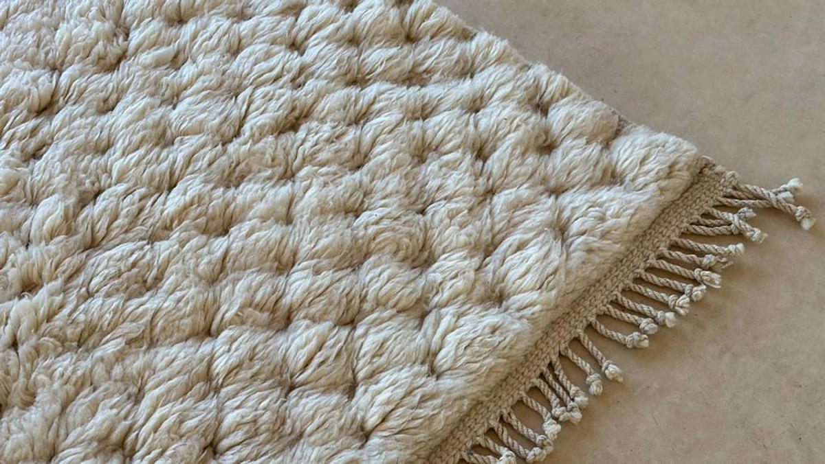 BERBERTEPPICH aus Marokko aus reiner Wolle 200x 300 cm - Beige, Naturmaterialien (200/300cm) - AFK Living