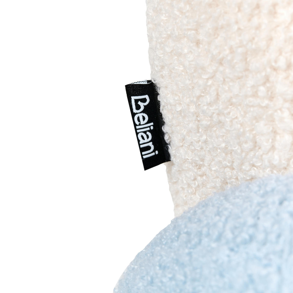 KINDERSCHAUKELSTUHL Cremeweiß Ombo - Blau/Braun, Textil (44/48/53cm) - Beliani