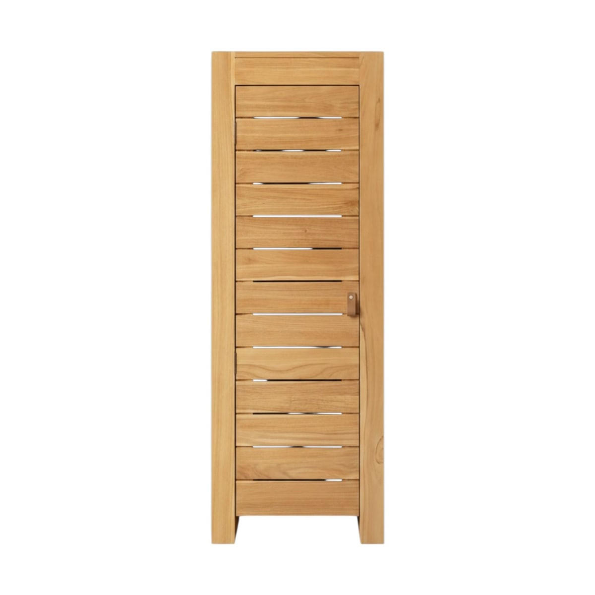 HOCHSCHRANK Minimalys Natur aus Teak - Naturfarben, Holz (50/180/55cm) - Tikamoon