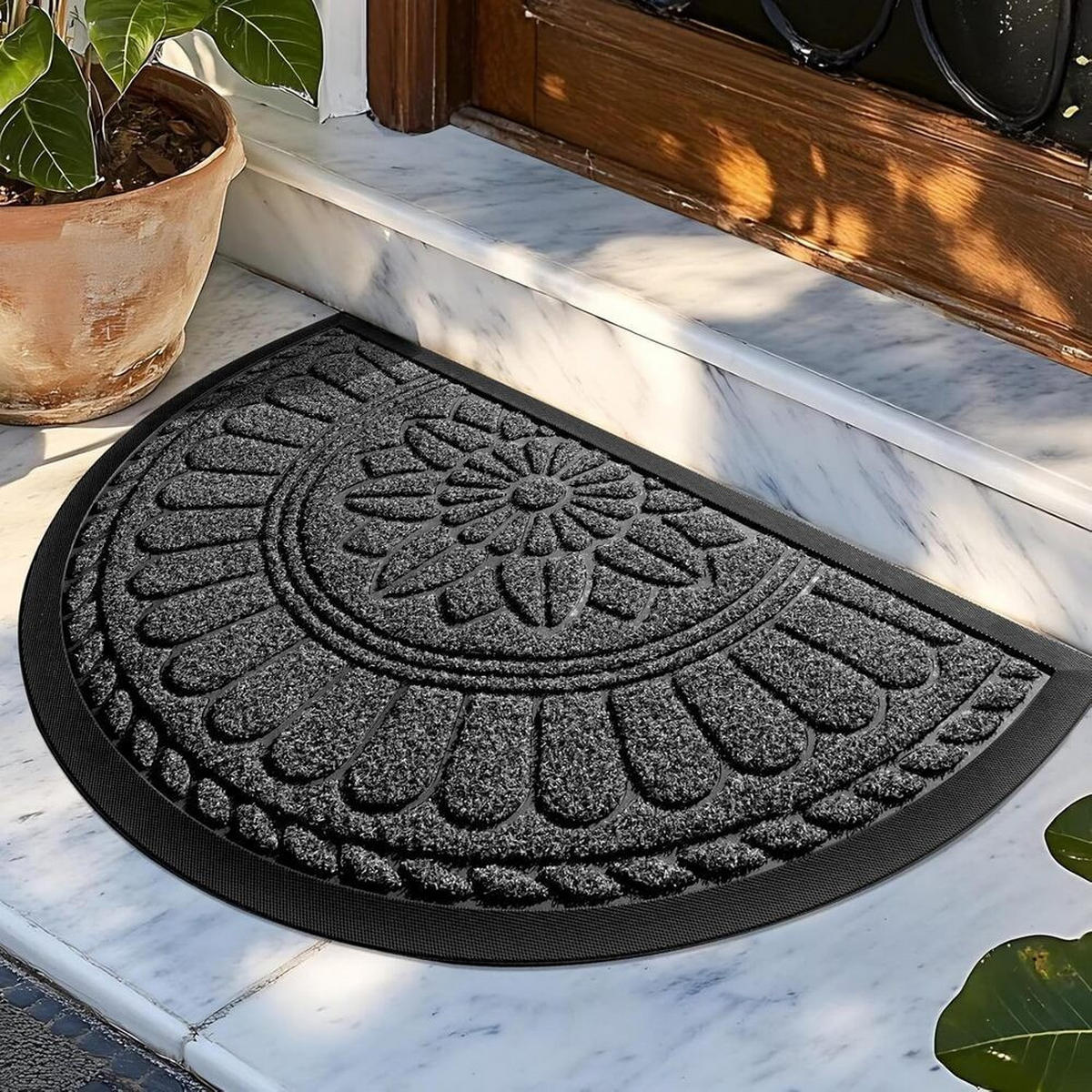 TEPPICH, grau, Polypropylen, 45 cm × 75 cm - Grau, Kunststoff/Textil (45/75cm) - Weltevree