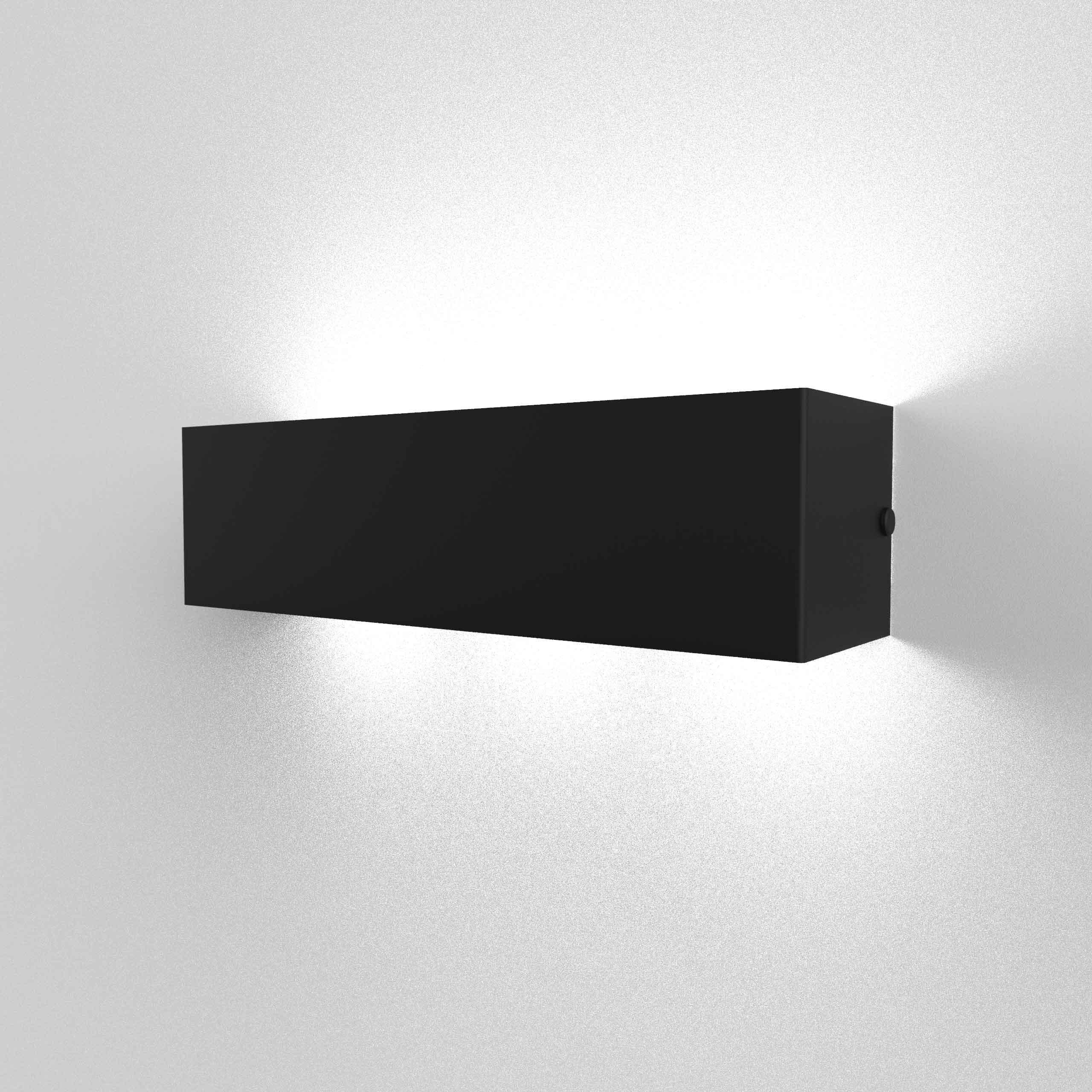 WANDLEUCHTE Desmo - Schwarz, Metall (45/10/10cm) - Lumicom