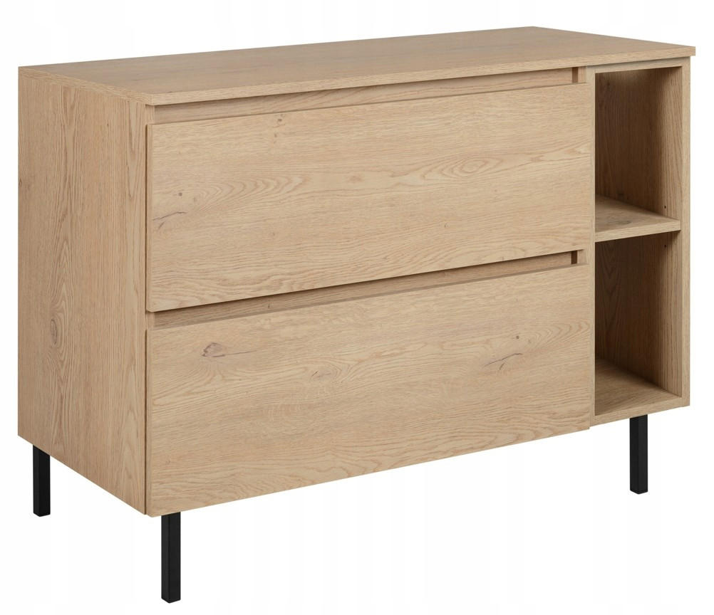 WASCHBECKUNTERSCHRANK SIMPLE mit Beinen 80cm mit Arbeitsplatte und mit einem Regal Eichen Craft - Eiche Artisan, Holz (80/62/46cm) - Rodan