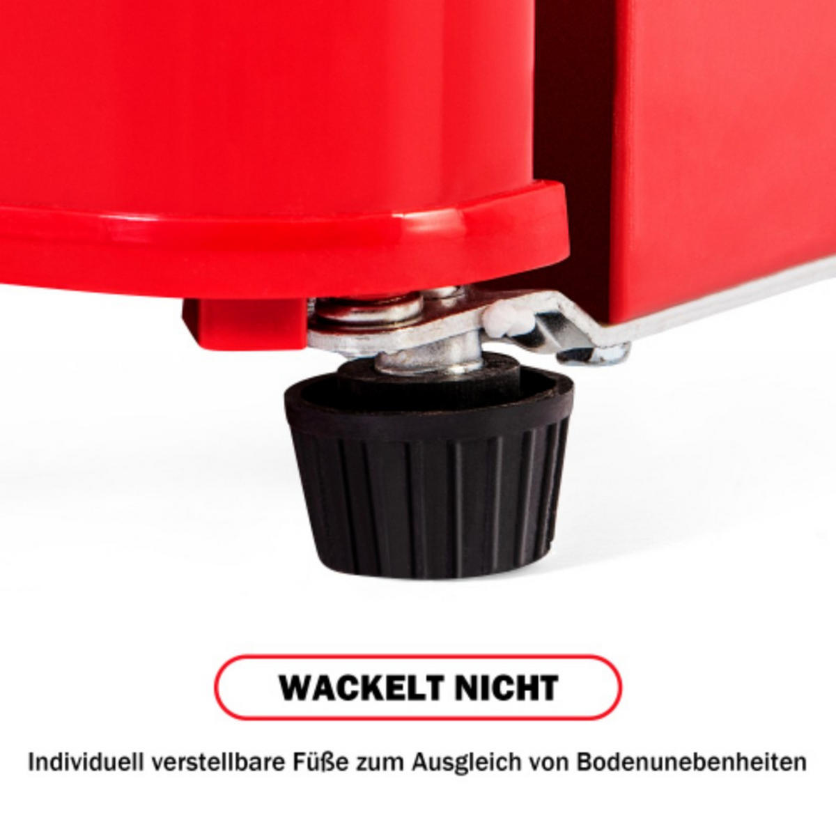 MINIKÜHLSCHRANK Rot 88.8/45.5/42.5 cm 60L - Rot, Kunststoff/Metall (45.5/42.5/88.8cm)