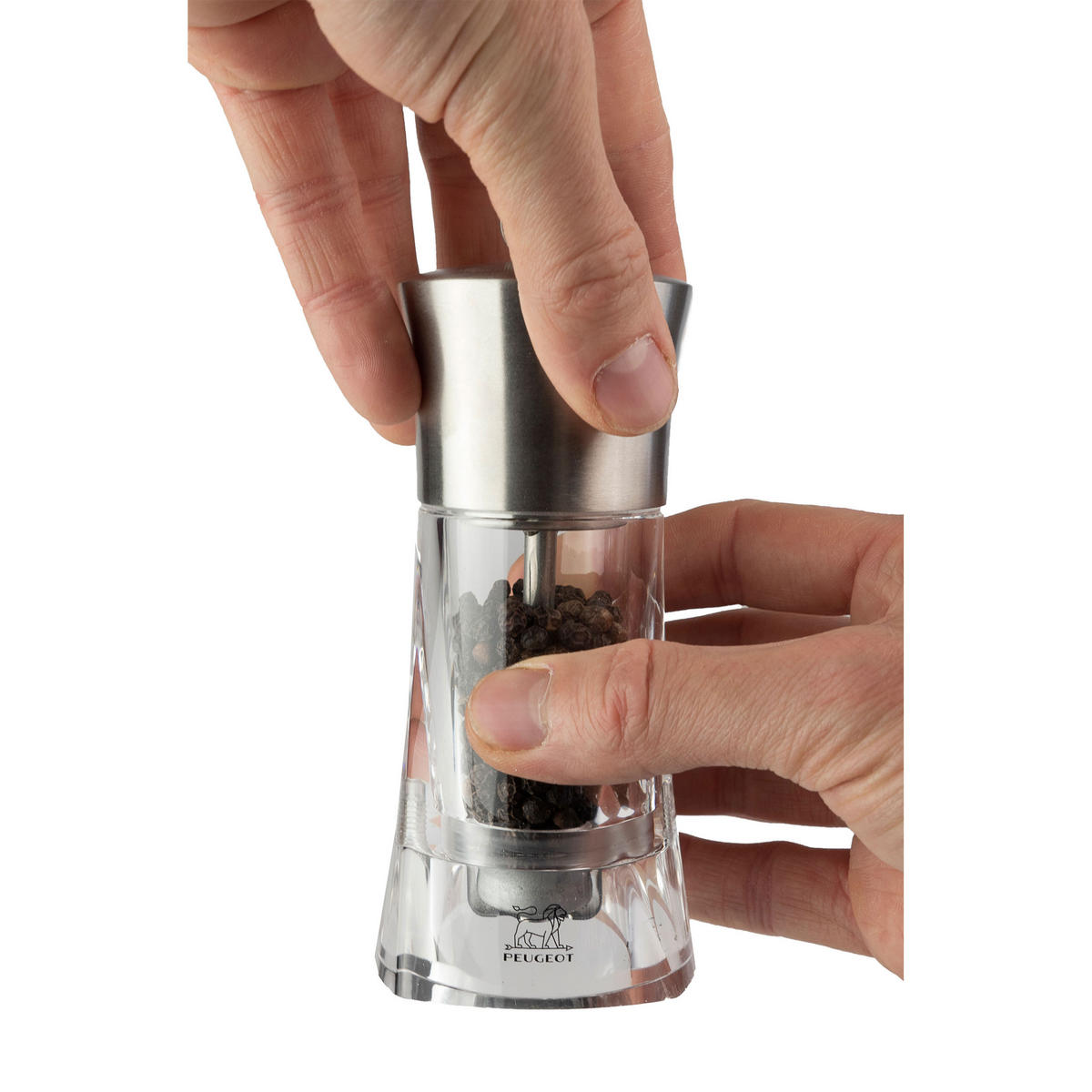 SALZMÜHLE Ouessant 14cm Acryl Edelstahl Stahlmahlwerk - Transparent, Kunststoff (7/14/7cm) - PEUGEOT