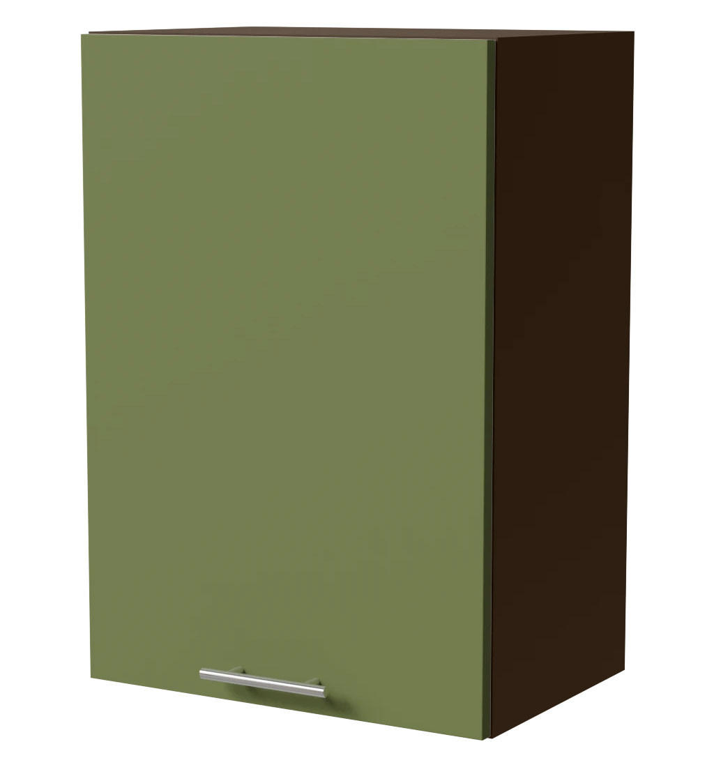 HÄNGESCHRANK Brerra W2/50 Lava / RAL 6025 farngrün Matt 50 / 32,5 / 72cm - Dunkelgrau/Grün, Holz/Holzwerkstoff (50/72/32.5cm) - Feldmann-Wohnen