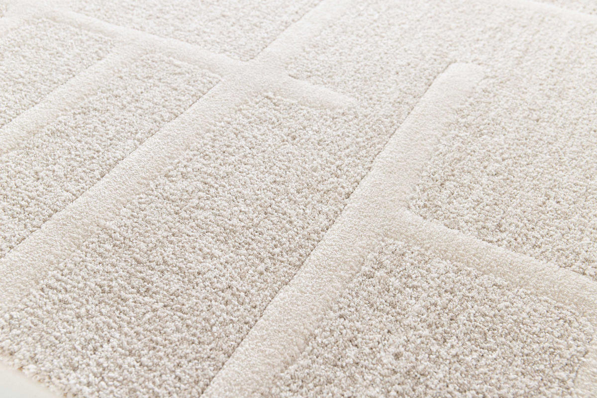 WEBTEPPICH Mustern In Weiß Caledonia 120/170 cm - Beige, Naturmaterialien/Textil (120/170cm) - Atticgo
