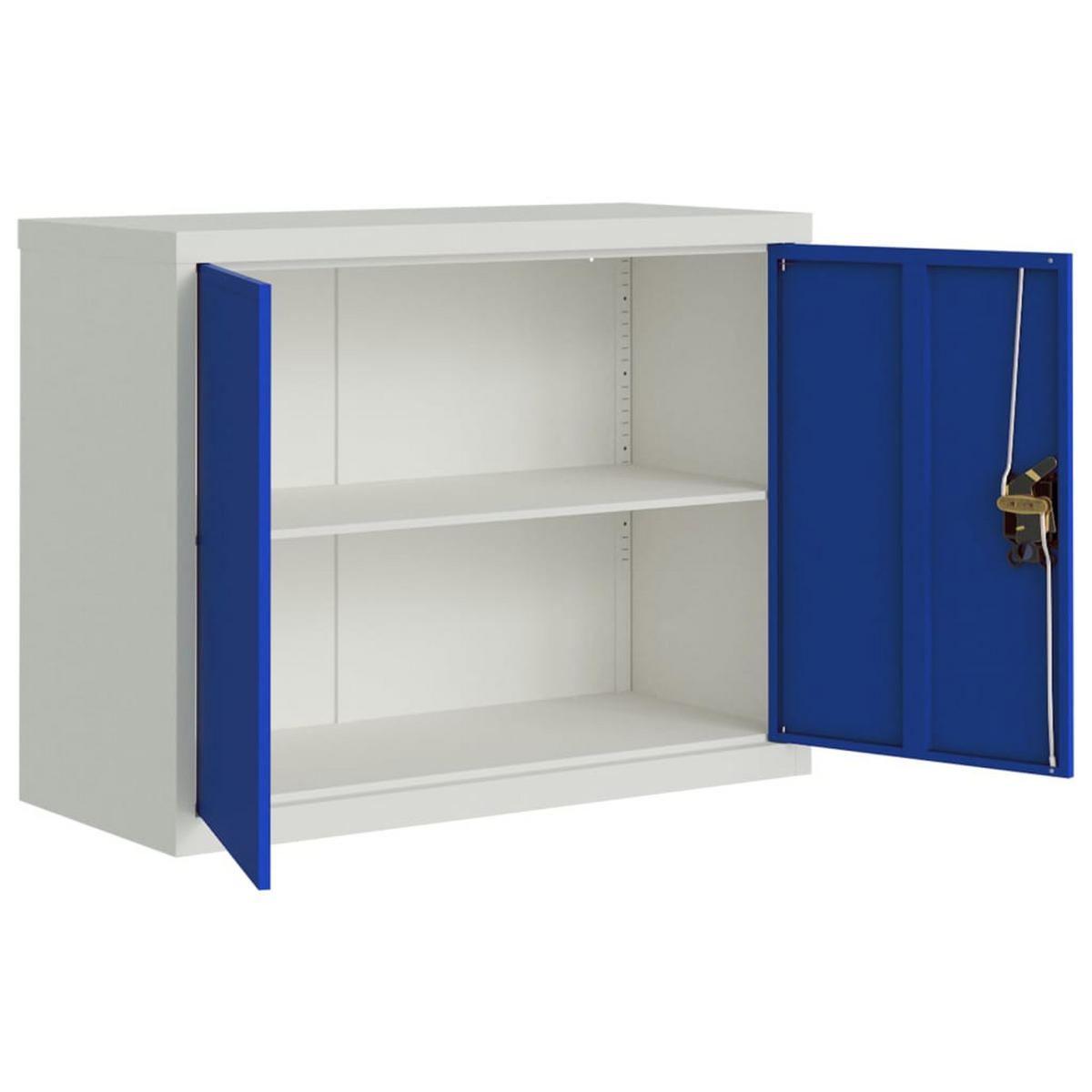 AKTENSCHRANK Hellgrau Und Blau 90/40/70 Cm Stahl - Grau, Metall (40/70/90cm) - vidaXL