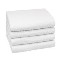 HANDTÜCHER, 4er-Set, 50x100 cm, 100% Baumwolle, Weiß - Weiß, Textil (50/100cm) - Zollner