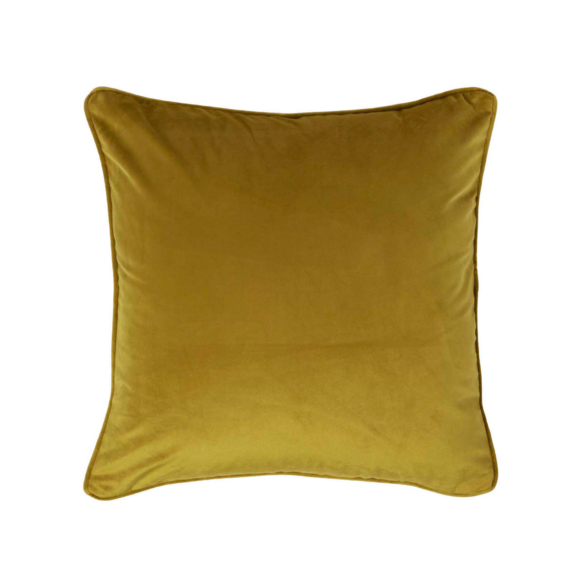 KISSENHÜLLE Samt mit Paspel – gold 46/46 cm - Goldfarben, Textil (46/46cm) - Homescapes