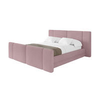 POLSTERBETT mit Bettkasten, Fußteil und Lattenrost, Bett mit Matratze H3/H4 - TEVO-Z 180x200 Rosa - Rosa, Holzwerkstoff/Textil (180/200cm) - ALTDECOR