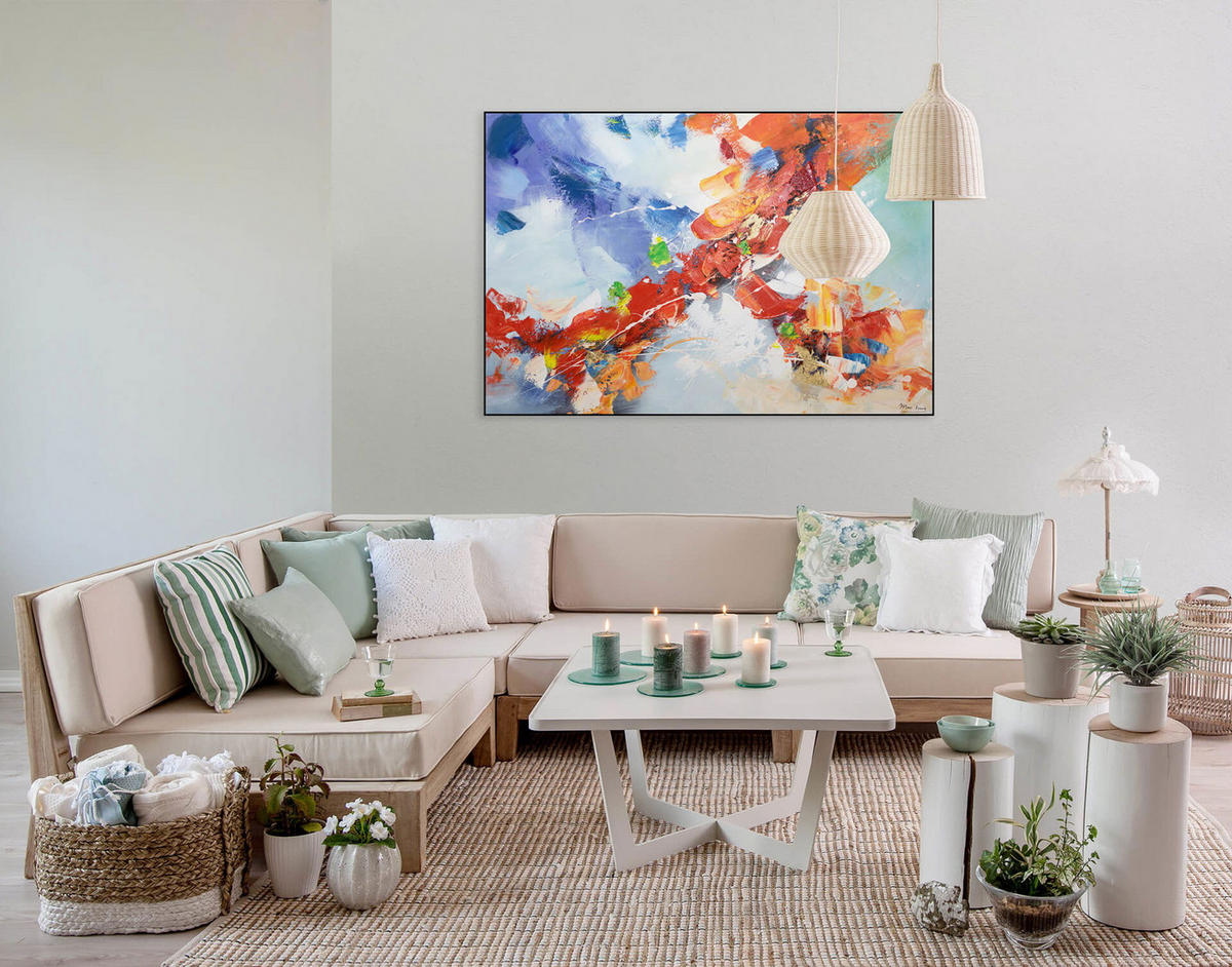 ACRYLBILD HANDGEMALT 120/80 cm - Multicolor, Holz/Textil (120/80cm) - KUNSTLOFT