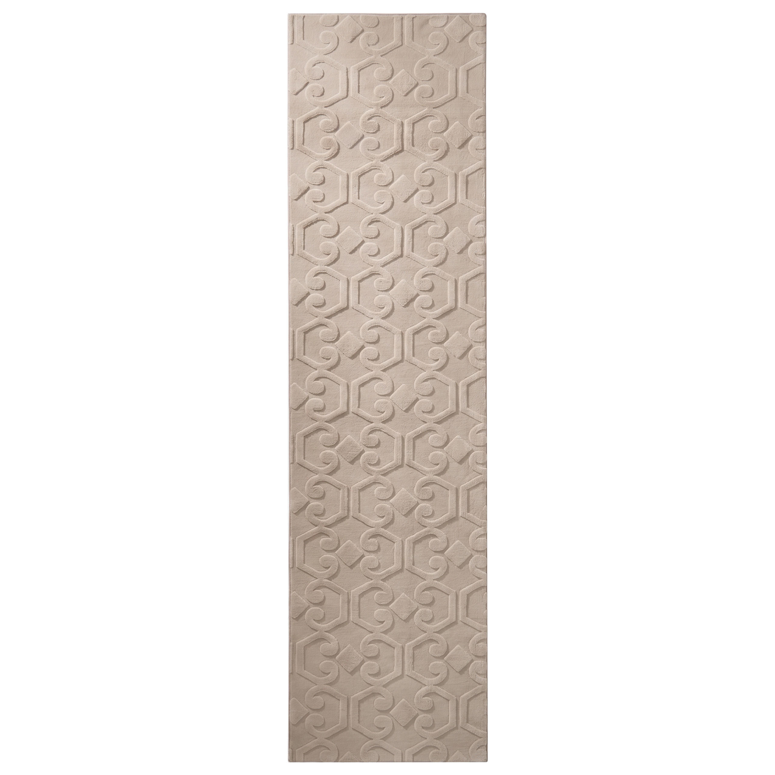 TEPPICH Beige 80/300 cm Gannett - Beige, Textil (80/300cm) - Beliani