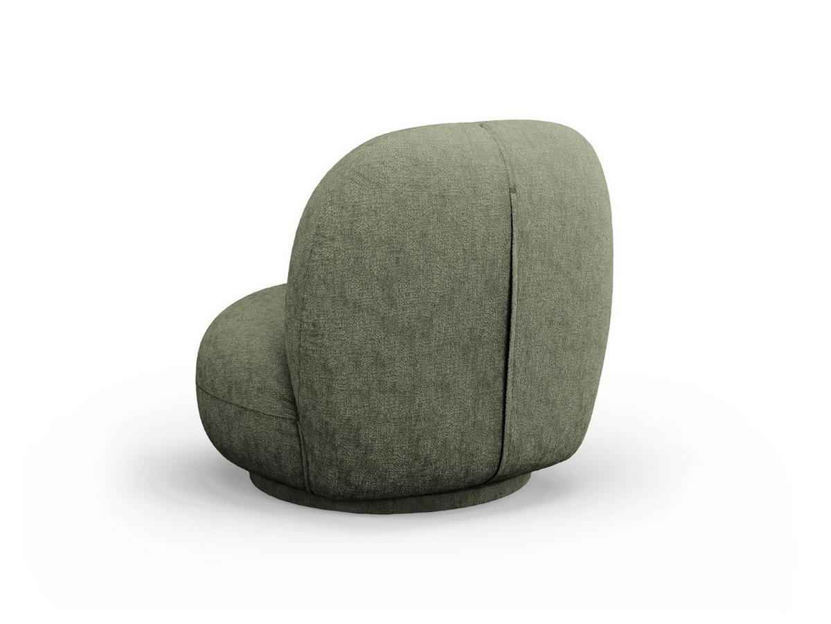 DREHSESSEL Chuck aus Chenille-Stoff grün - Grün, Textil (77/80/78cm) - Micadoni