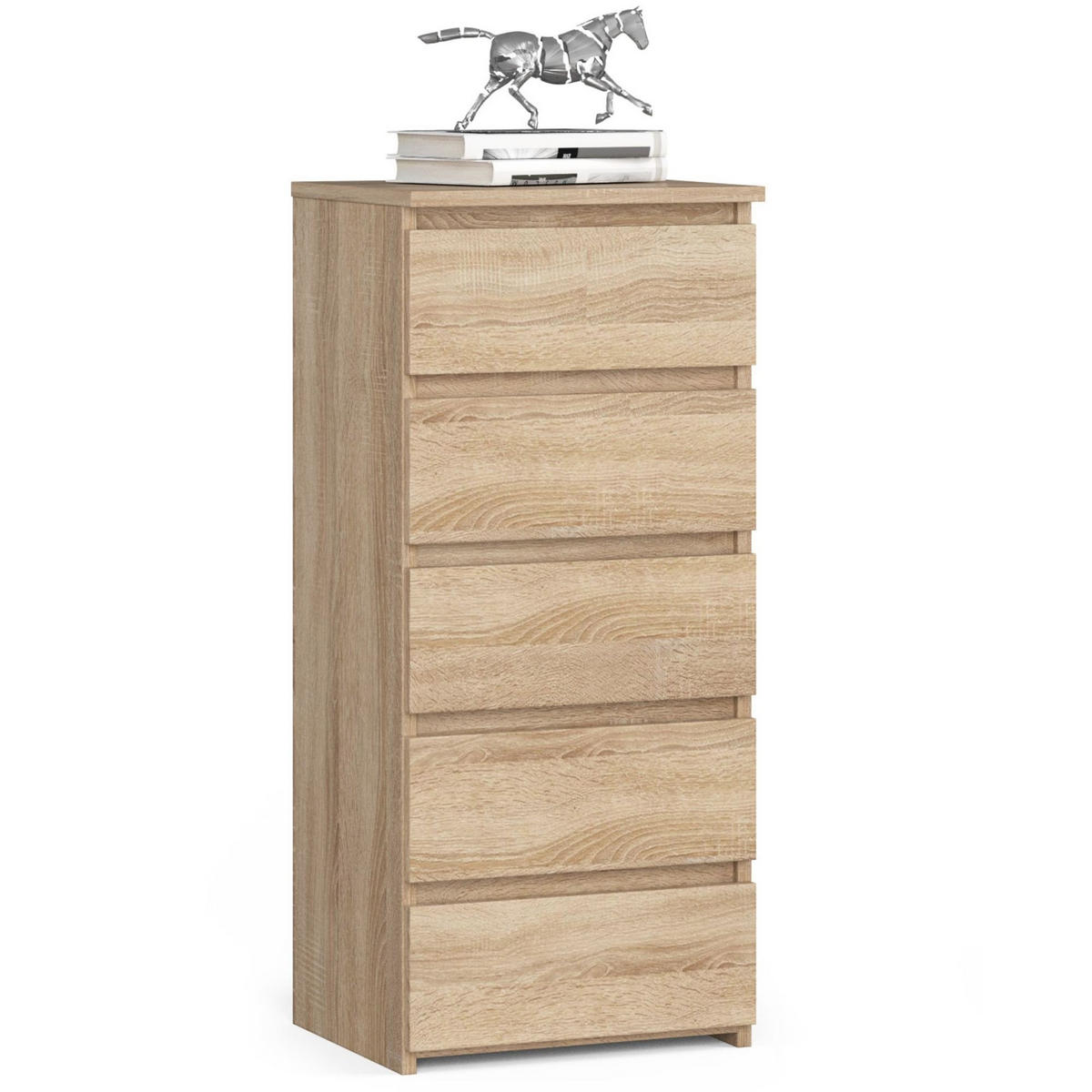KOMMODE CL5, Sonoma, 40x35x92 cm - Sonoma Eiche, Holz (40/92/35cm) - Milordbikes