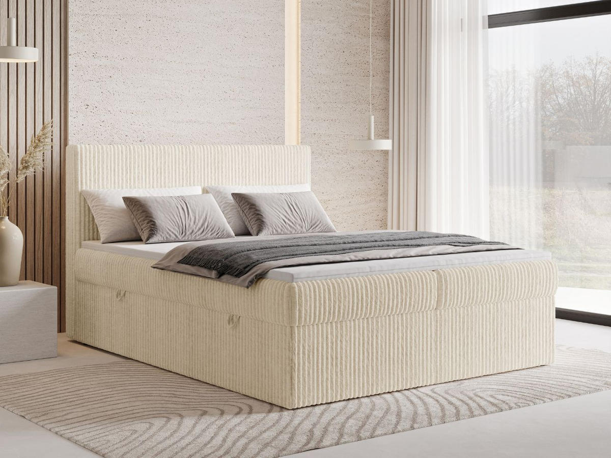 BOXBETT Brisa 140x200 Beige - Beige, Holz/Textil (140/200cm) - Graingold