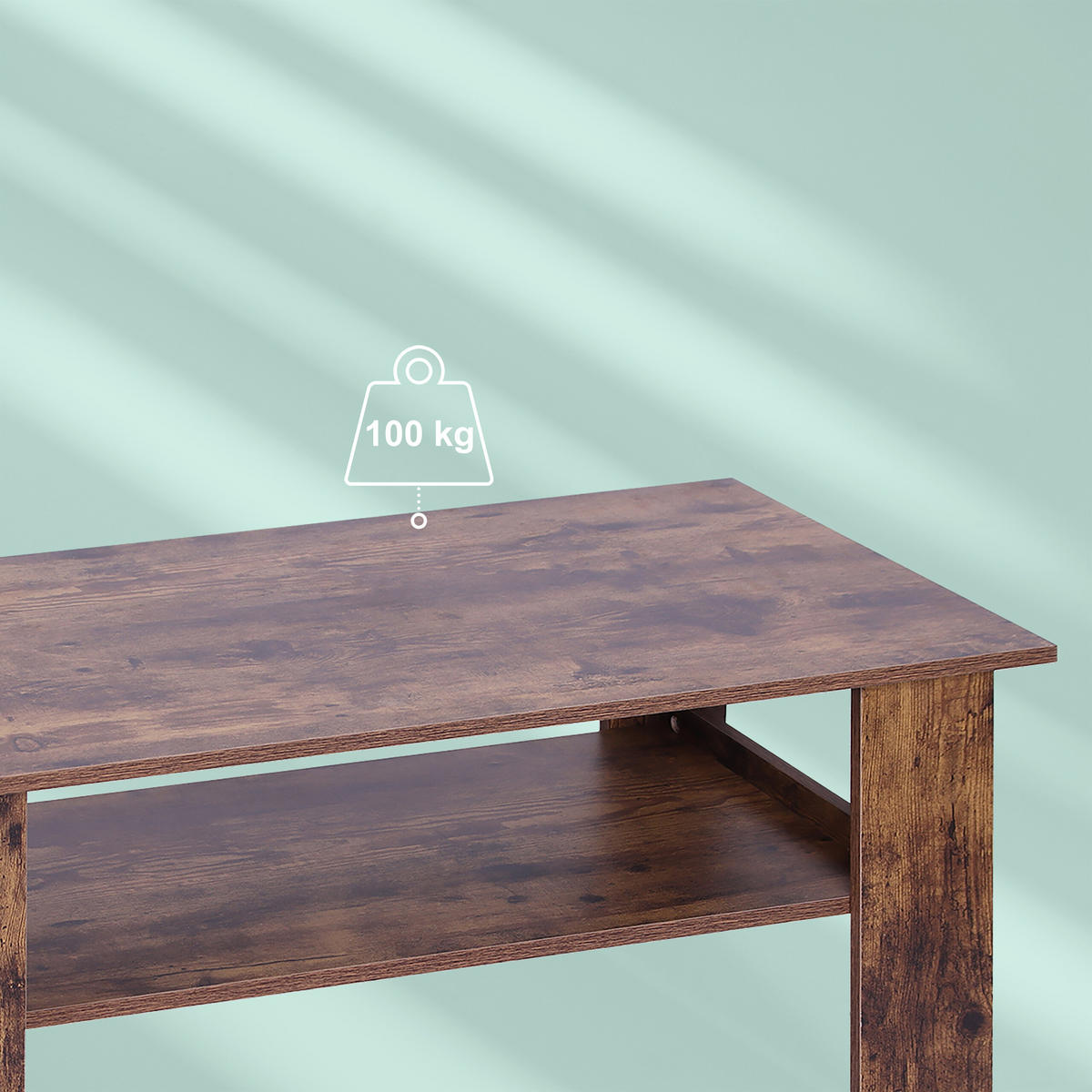 COUCHTISCH - Braun, Holzwerkstoff (50/100/43.5cm) - Relaxdays