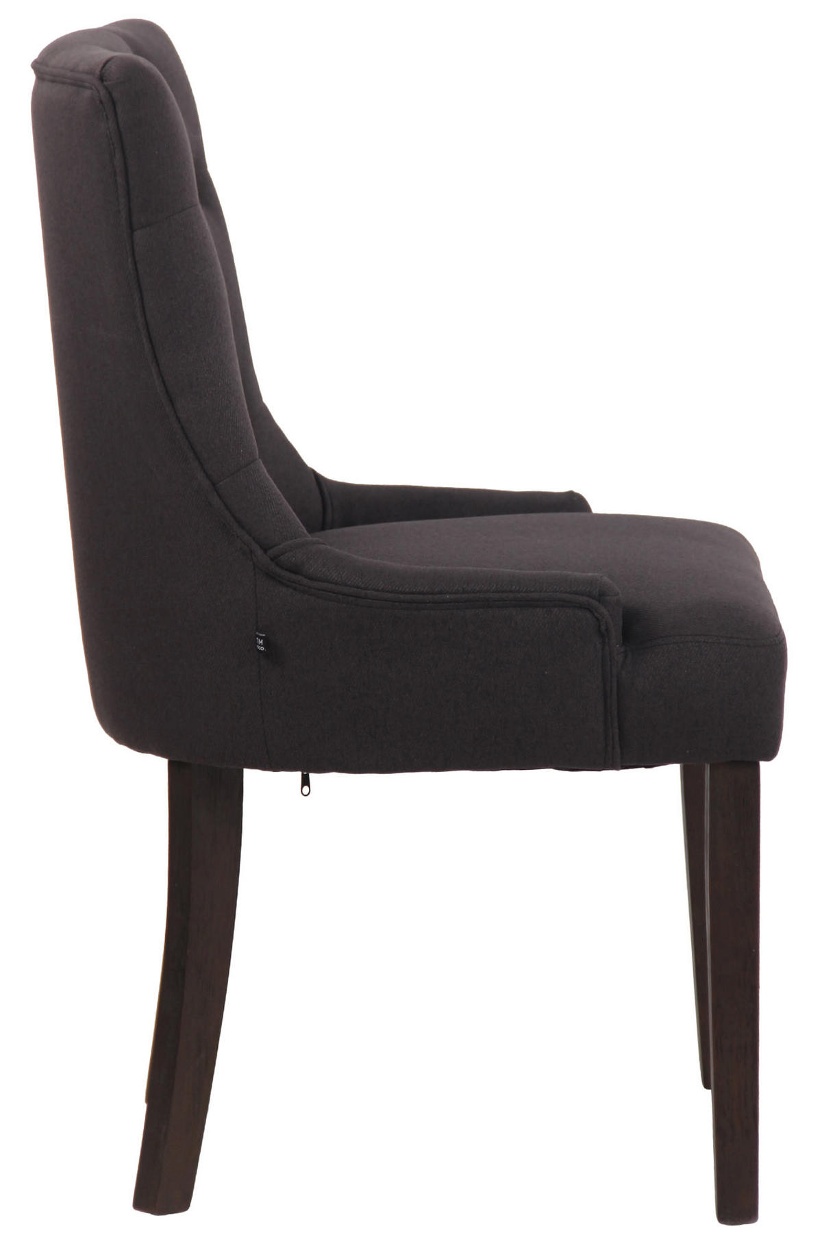 STUHL Stoff schwarz - Schwarz, Holz/Textil (55/92/58cm) - CLP