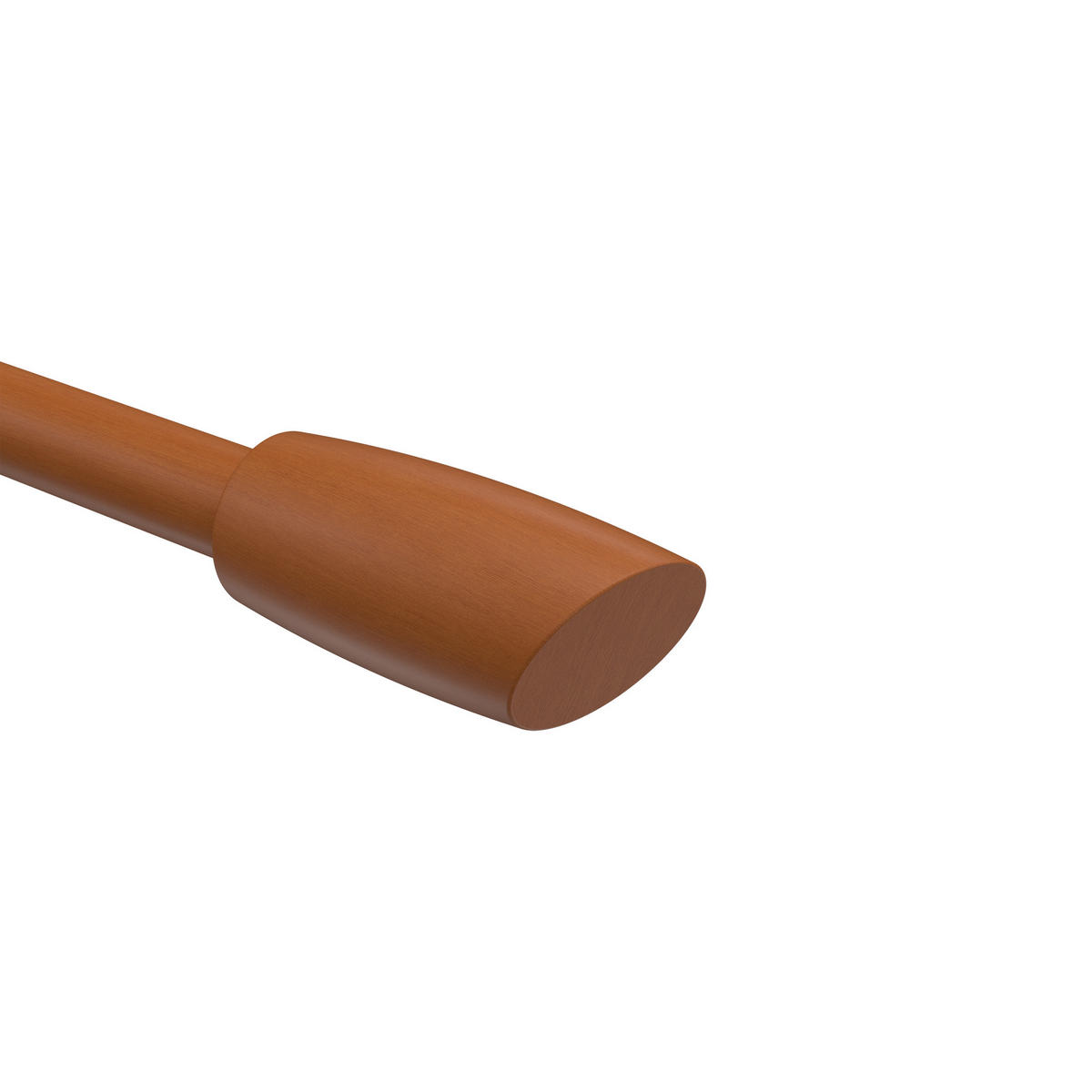 ENDSTÜCKE FÜR GARDINENSTANGEN 20 mm Ø, Etta Kirschbaum, Packung 2 Stück - Kirschbaumfarben, Holz (7/3/3cm) - INTERDECO