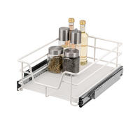 TELESKOPSCHUBLADE 40 cm, weiß, Metall - Weiß, Metall (37/14/44cm) - bremermann