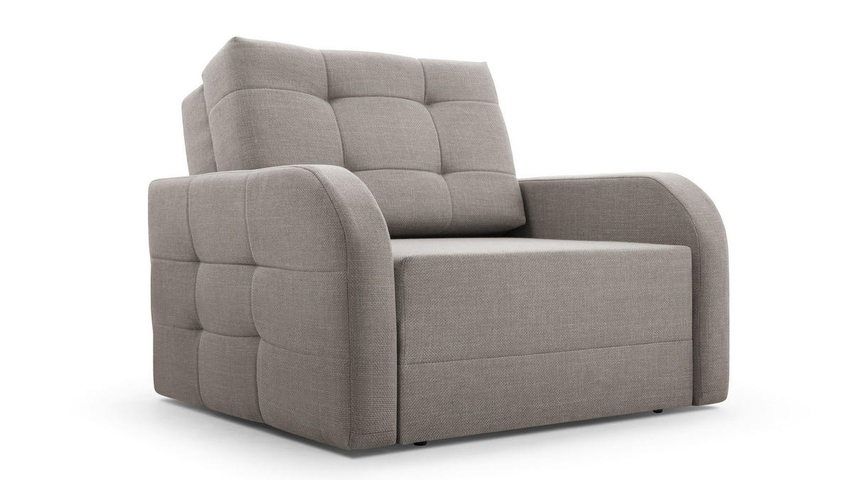SCHLAFSESSEL Porto 80 - Cappuccino - Hellbraun, Holz (101/90/100cm) - Möblo