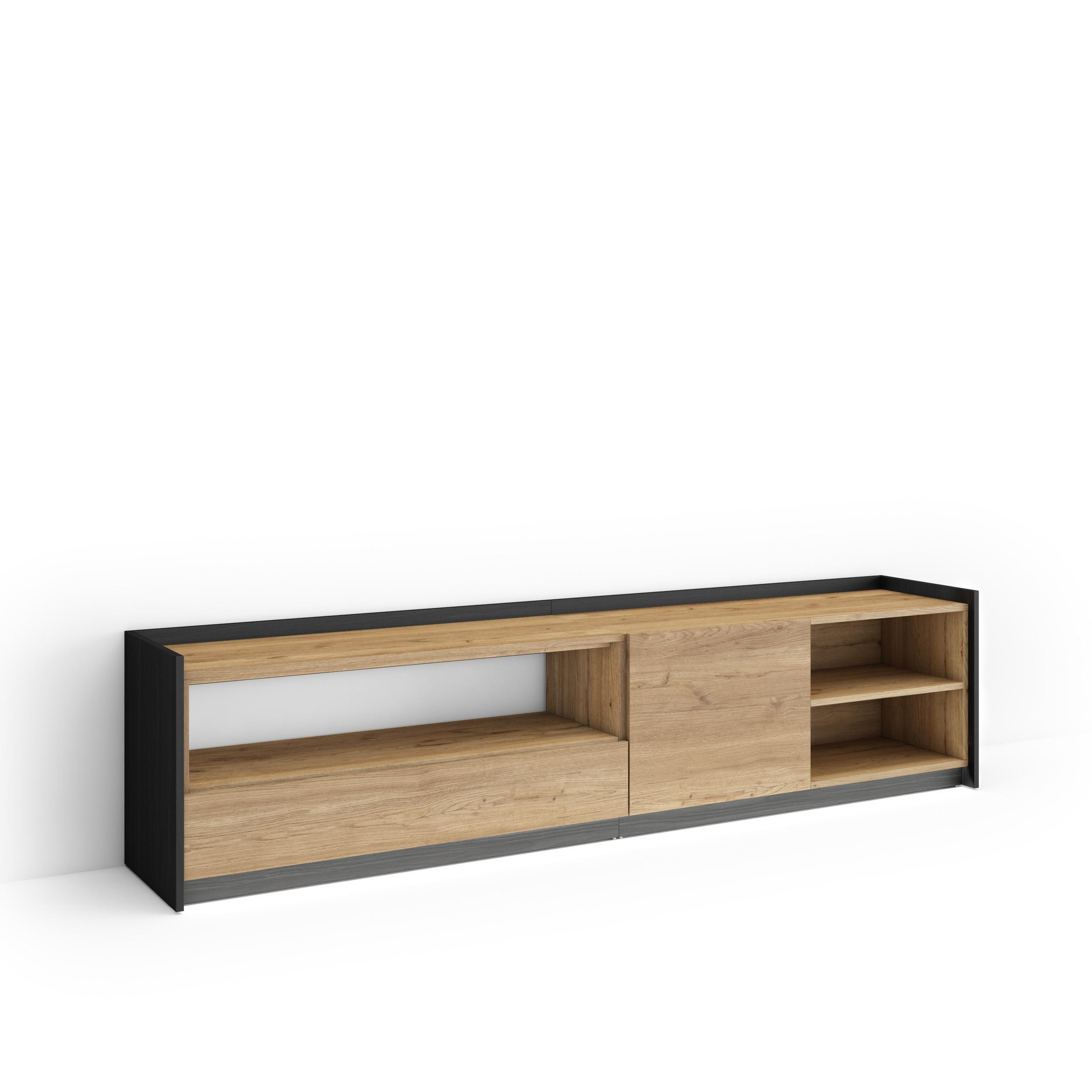 Skraut Home Lowboard, Eiche 207x50x37 cm
