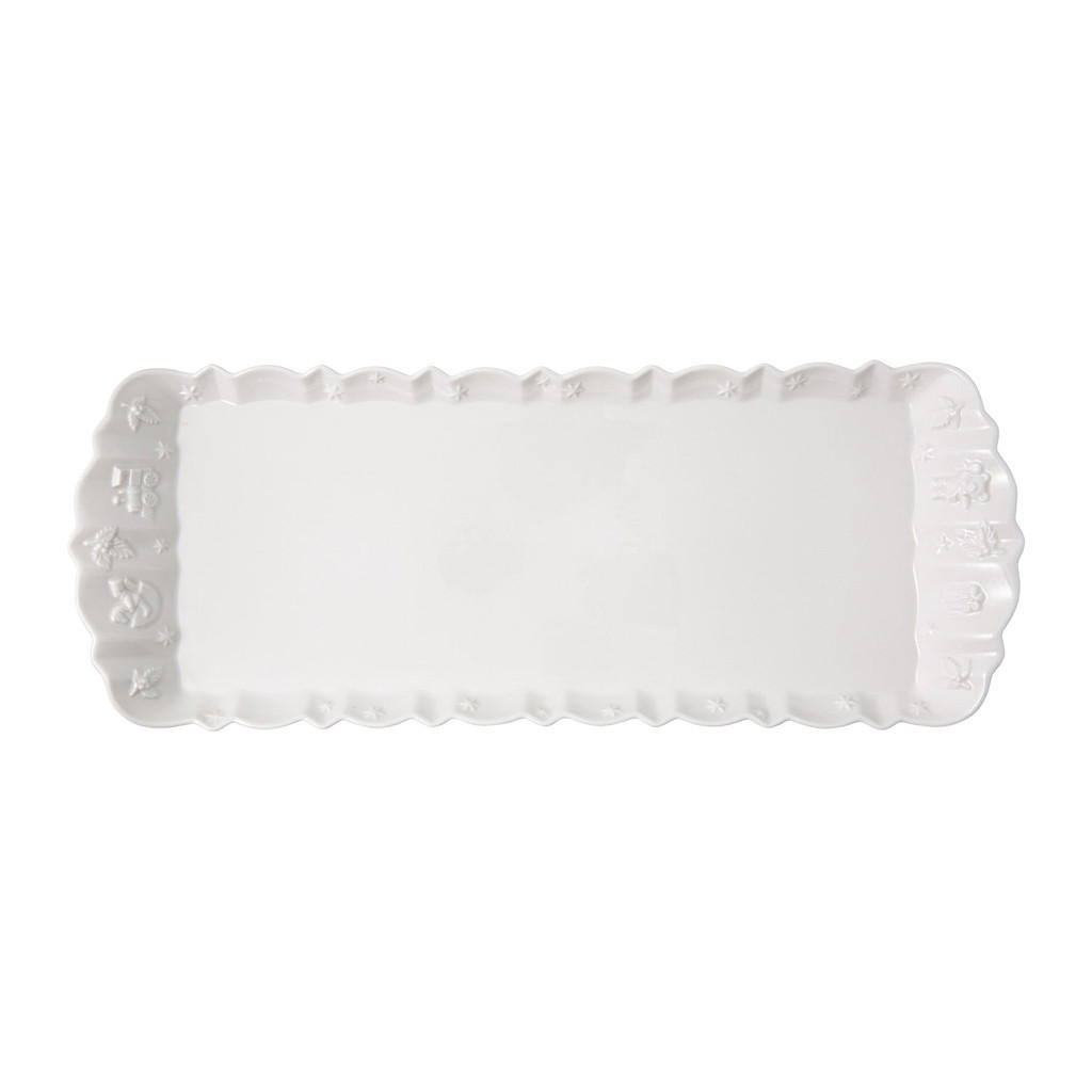 Villeroy & Boch Königskuchenplatte Weiß 16x3.8x40 cm