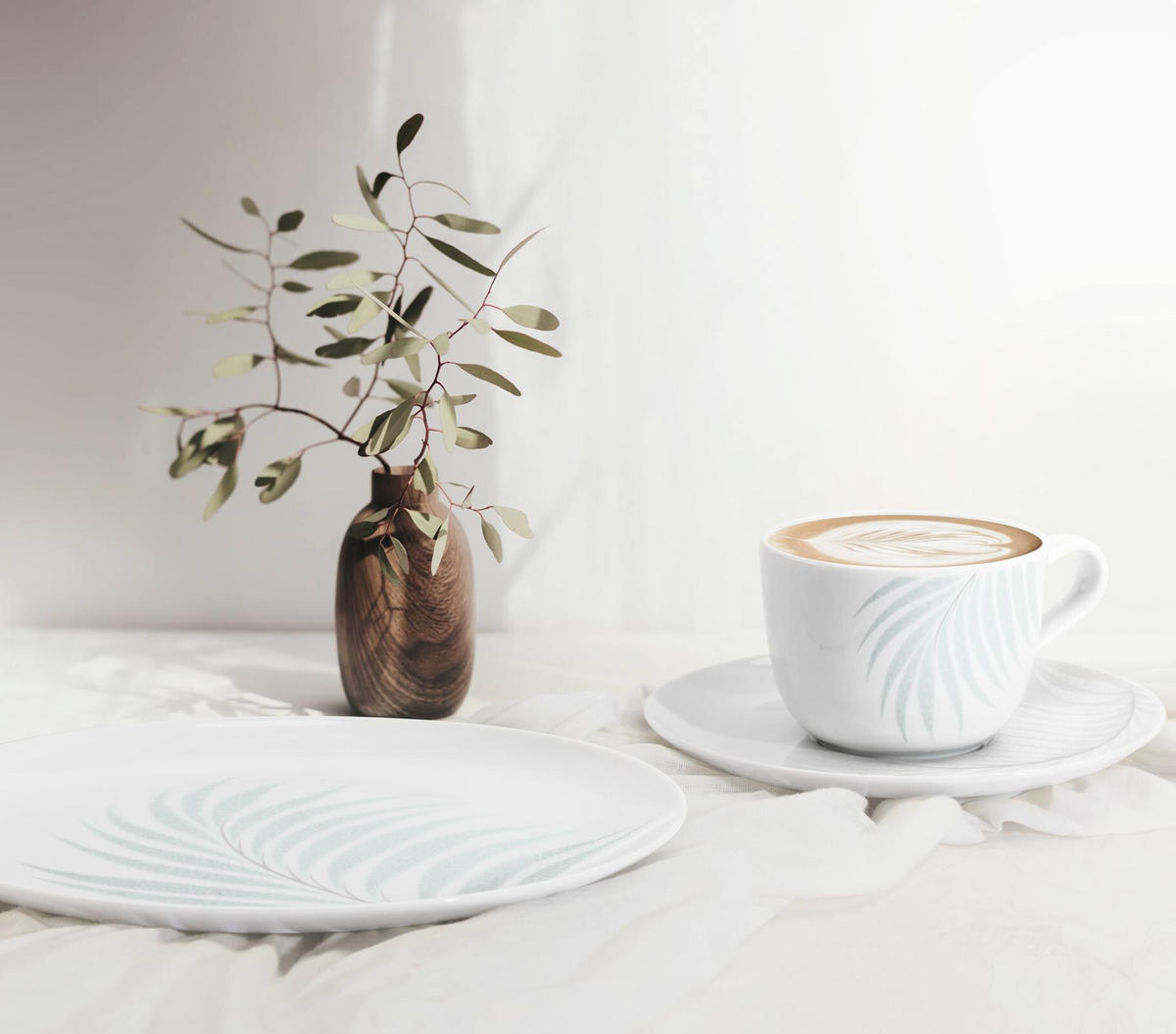 KOMBISERVICE Liberty Mediterranean weiß-blau 30er Set - Blau/Weiß, Keramik (1/1/1cm) - Seltmann Weiden