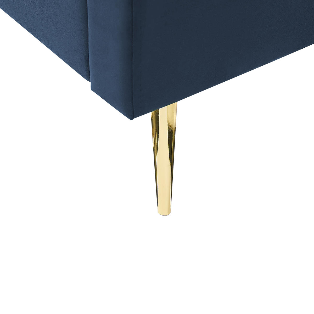 KÁRPITOZOTT ÁGY 140/200cm Sötétkék Marville - sötétkék, textil (140/200cm) - Beliani