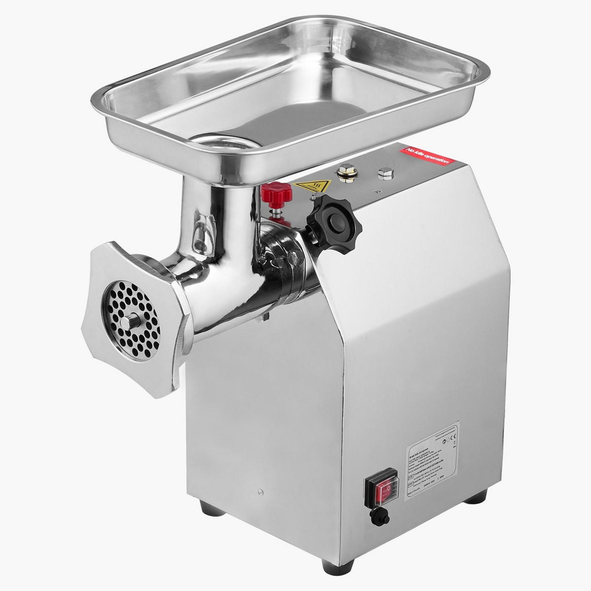 FLEISCHWOLF Gewerblicher Elektrischer, 1100W KUPFERMOTOR, Edelstahl - Silberfarben, Metall (31.01/50.01/46.02cm) - Rolipo