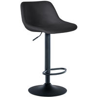 BARHOCKER Samt schwarz - Schwarz, Textil/Metall (43/79/49cm) - CLP