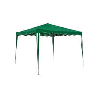 PAVILLON Stefan 3x3m Grün Polyester Campingpavillon - Grün, Kunststoff (295/260/295cm) - DELUKE