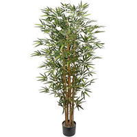 KUNSTPFLANZE Bambusbaum mit Echtholzstamm 152 cm Grün - Grün, Naturmaterialien (15.2cm)