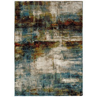 WEBTEPPICH Blau Graffiti 120/170 cm - Blau/Silberfarben, Naturmaterialien/Textil (120/170cm) - Atticgo
