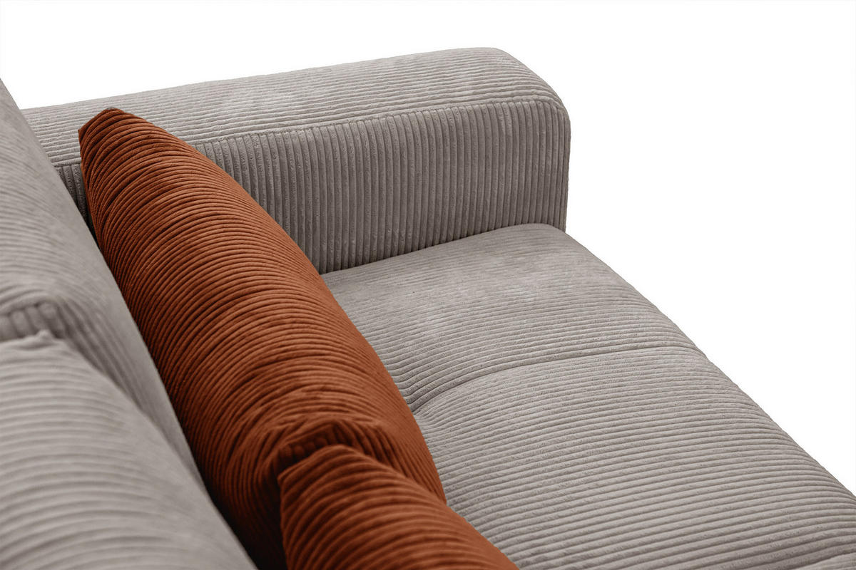 SOFA OLI 3-Sitzer, taupe - Taupe, Holz/Textil (208/91/108cm) - Courtois Laville