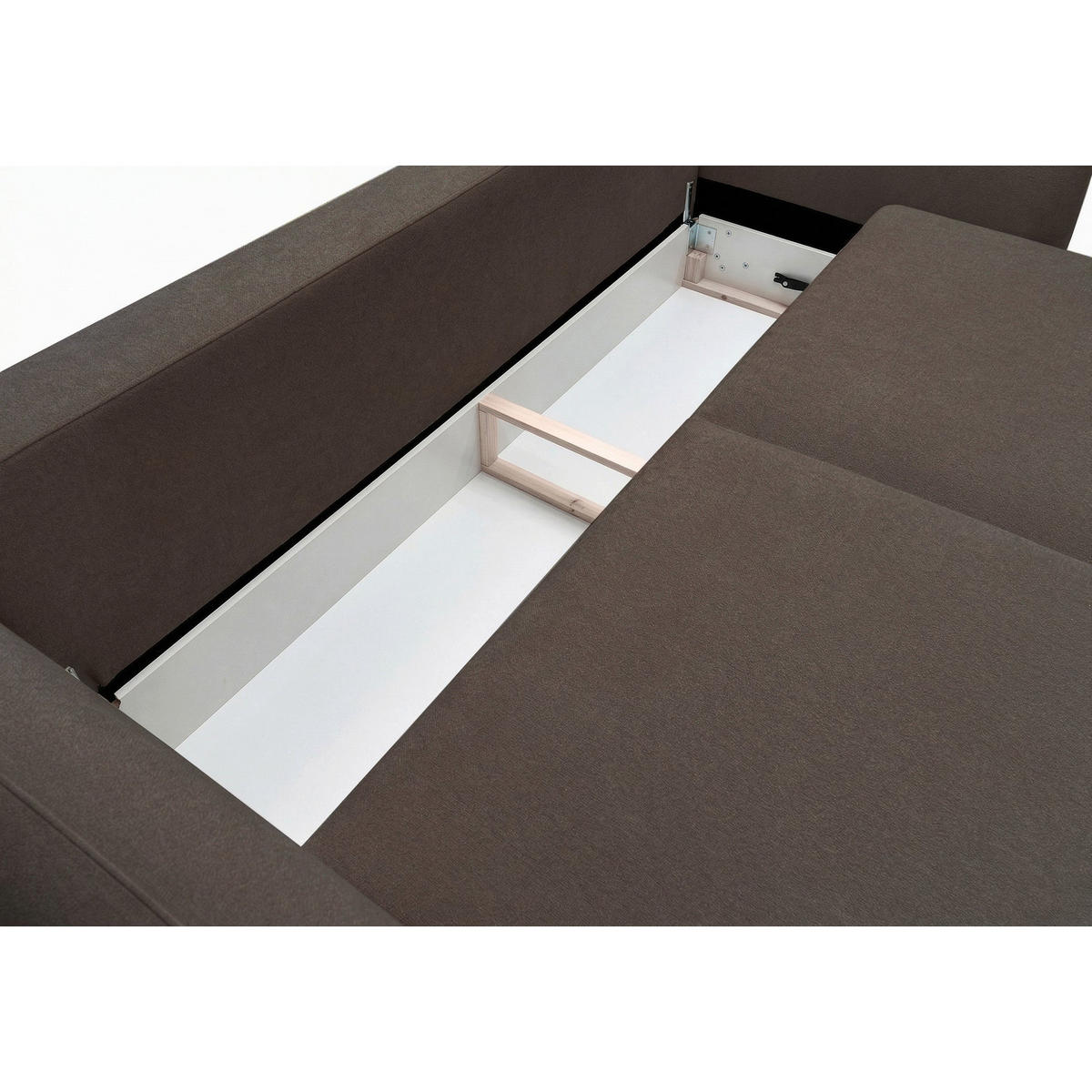 3-SITZER SCHLAFSOFA Zordo Chenille Braun - Schwarz/Braun, Kunststoff/Textil (238/91/102cm) - Selsey