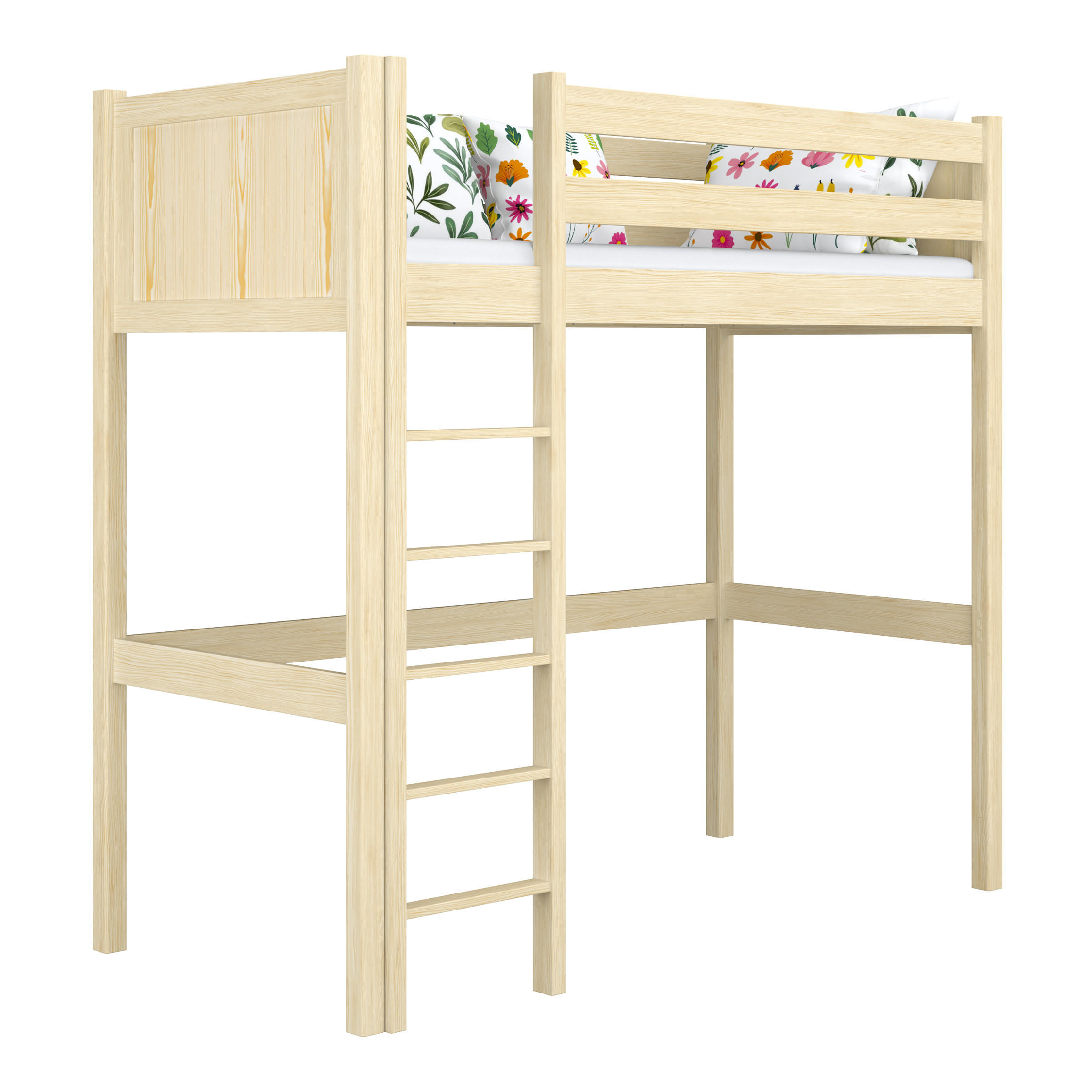 N-Wood Hochbett Braun 90x190 cm