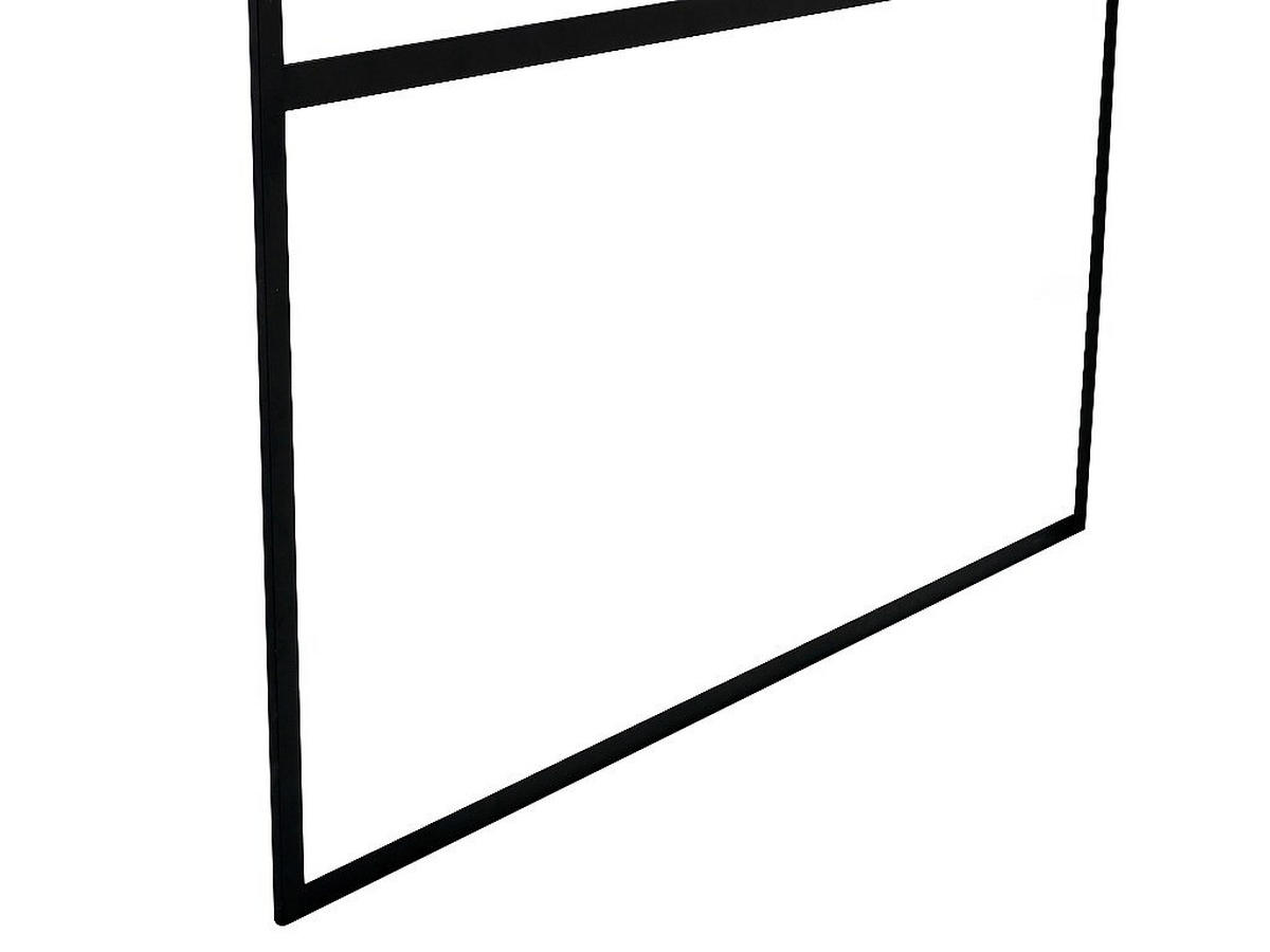 DUSCHWAND - 140cm x 0.6cm - Aluminium - schwarz - INAYA II - Schwarz, Metall (140/200cm) - Vente-Unique