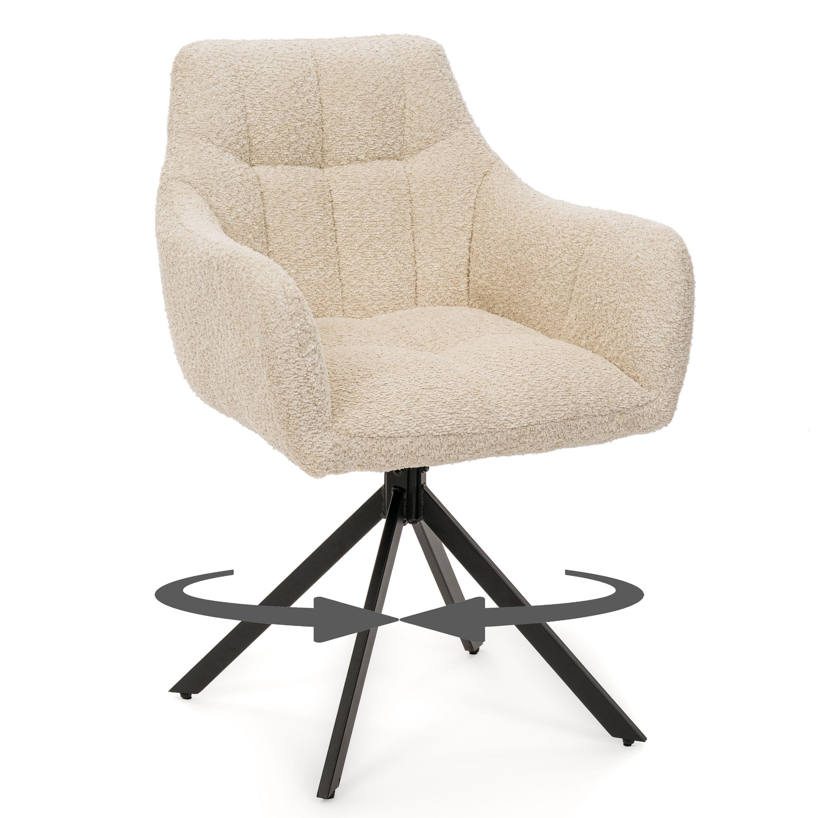 NEW Home Stuhl Creme 58x83x59 cm