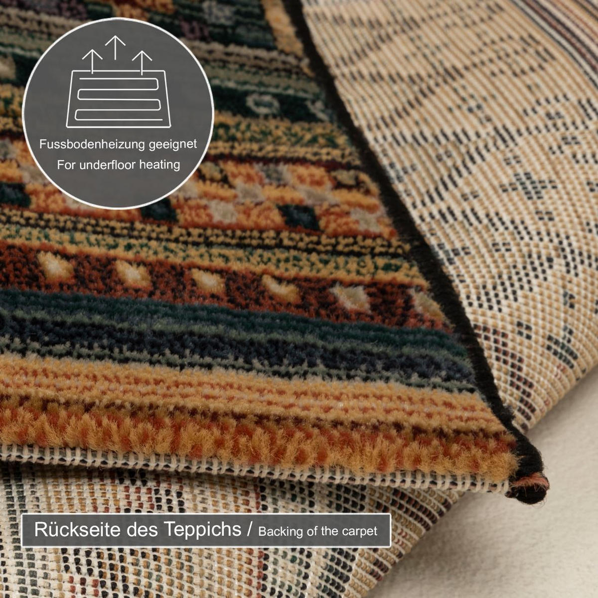 WEBTEPPICH Gabiro 416 80x300 cm - Multicolor, Textil (80/300cm) - THEKO