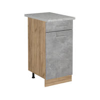 SPODNÍ SKŘÍŇKA KUCHYŇSKÉ LINKY R-Line Beton - šedá/medově dubová, kompozitní dřevo (40/81.6/60cm) - Vicco