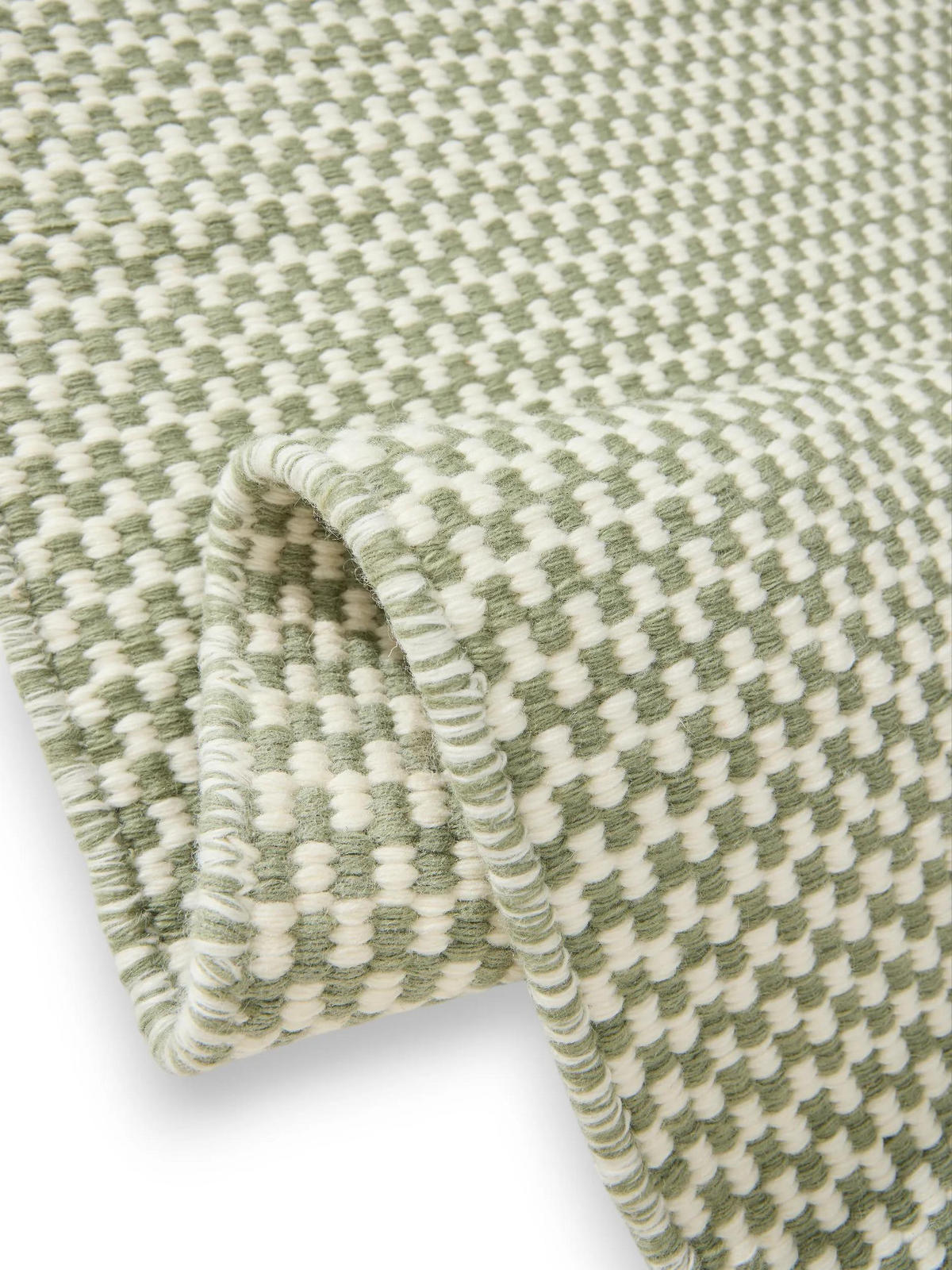 WOLLTEPPICH Laura handgewebt 250/350 cm - Grün, Naturmaterialien/Textil (250/350cm) - benuta Pure