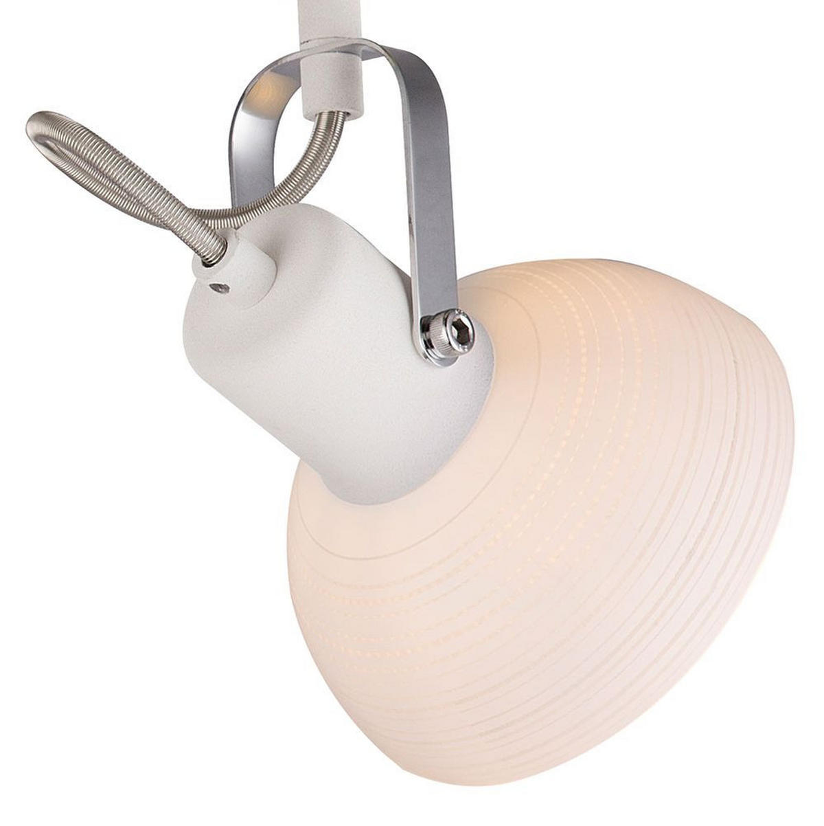 LED DECKENLEUCHTE AMORY Weiß beweglich App-Steuerung - Weiß, Glas (35/12.2/23cm) - Globo Lighting